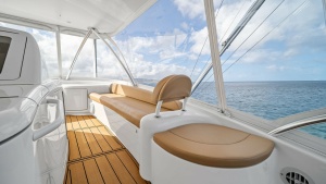 Flybridge Seating Area with Ocean View