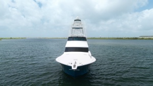Bow View of Viking 65 Enclosed Bridge