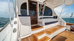 Aft Deck with Teak Steps