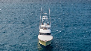 Aerial Bow View of Viking 70 Convertible