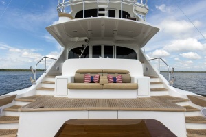 Photo 6159183 for 2016 Viking 92 Enclosed Bridge Touché 2016 92 Viking Enclosed Bridge Touche Stern Deck (1)