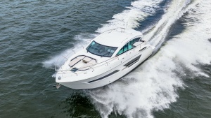 Aerial View of Cruisers Yachts Cantius 46