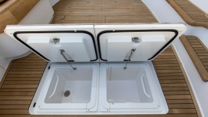 Cockpit Deck with Storage Hatches
