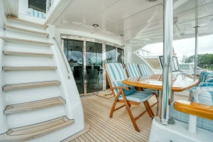 MAJESTIK 80ft Hatteras Yacht For Sale