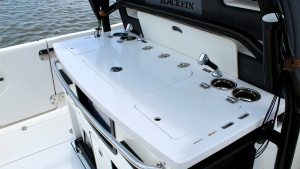 Photo 7424634 for 2020 Blackfin 332 Center Console Got Tuna Spacious Aft Deck Workstation