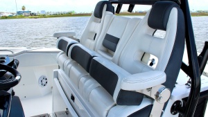 Photo 7424627 for 2020 Blackfin 332 Center Console Got Tuna Helm Seating Area
