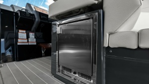 Cockpit Seating with Integrated Refrigerator