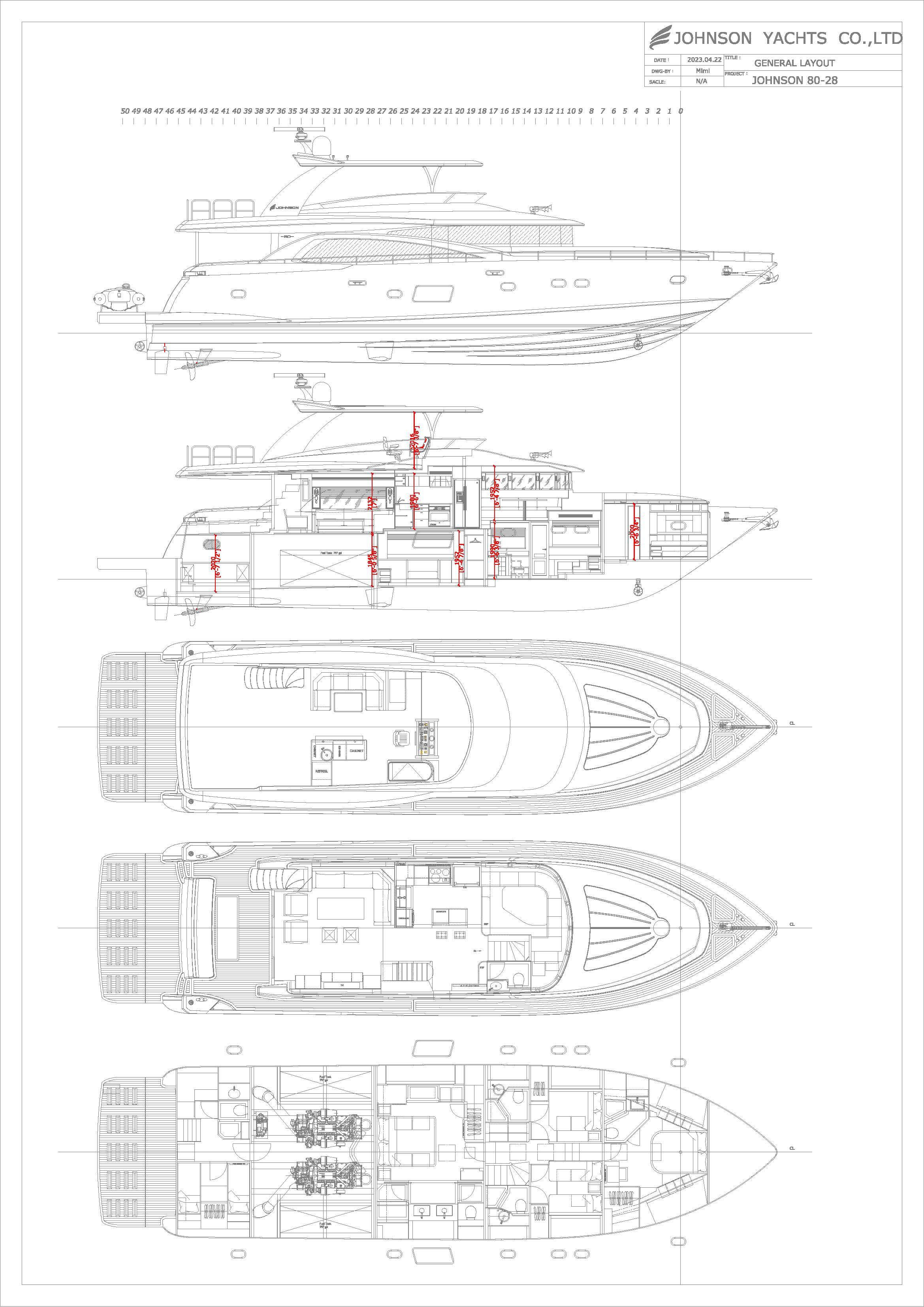 JOHNSON 80 FLYBRIDGE 80ft Johnson Yacht For Sale