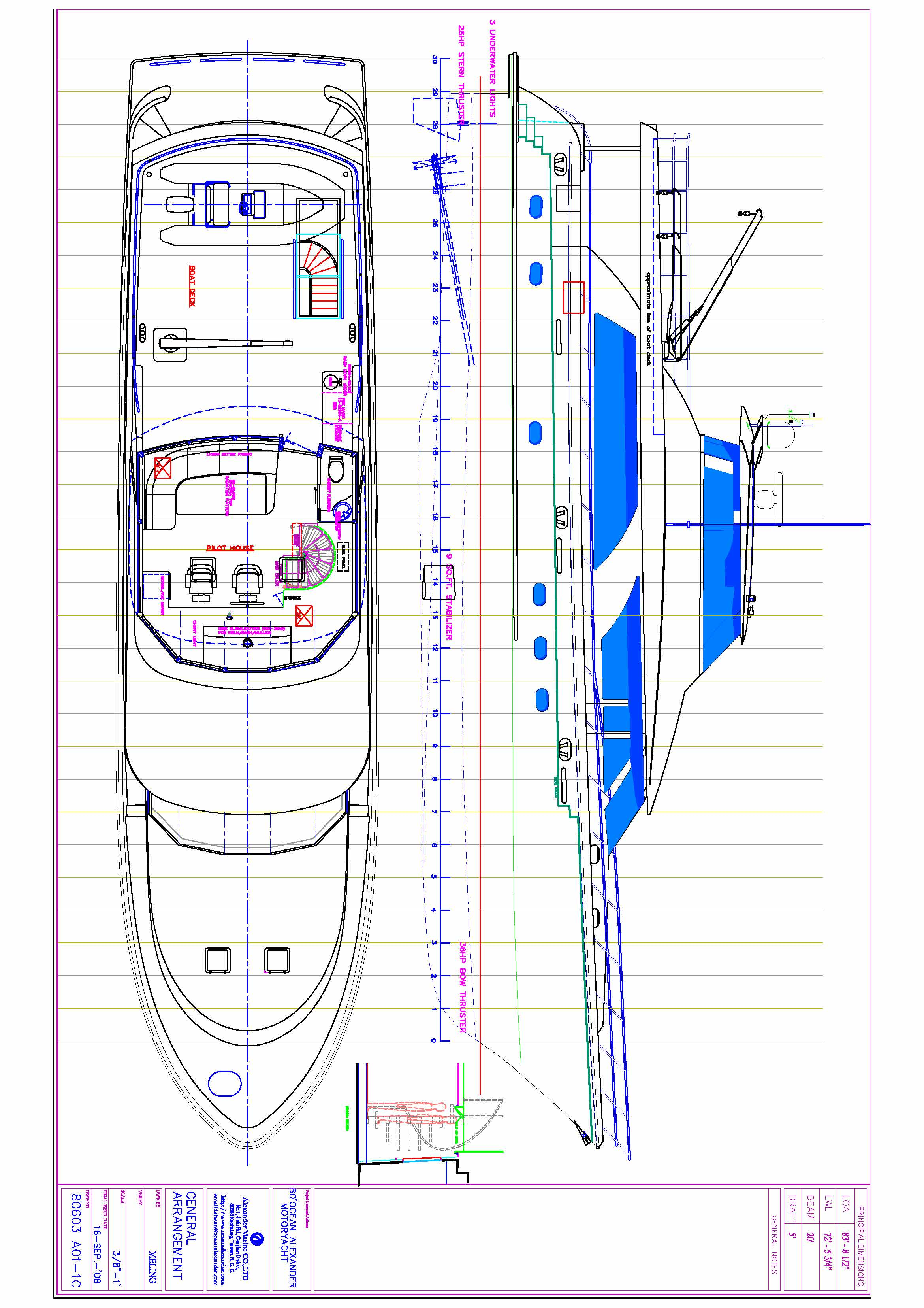 ESTANCIA 80ft Ocean Alexander Yacht For Sale