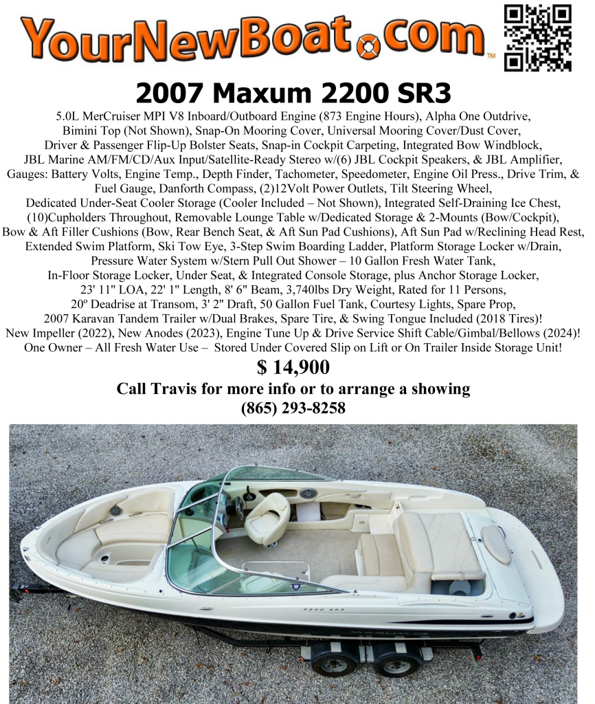 22ft Maxum Yacht For Sale