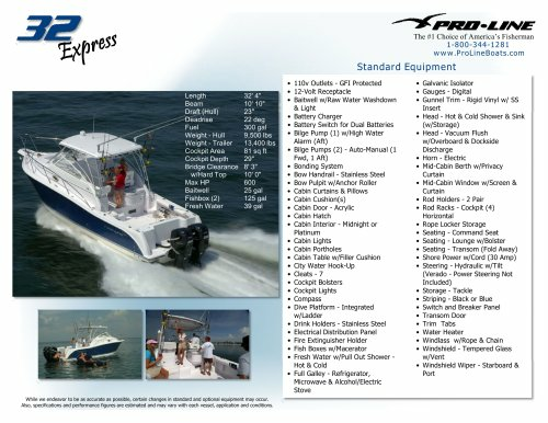 32ft Pro Line Yacht For Sale