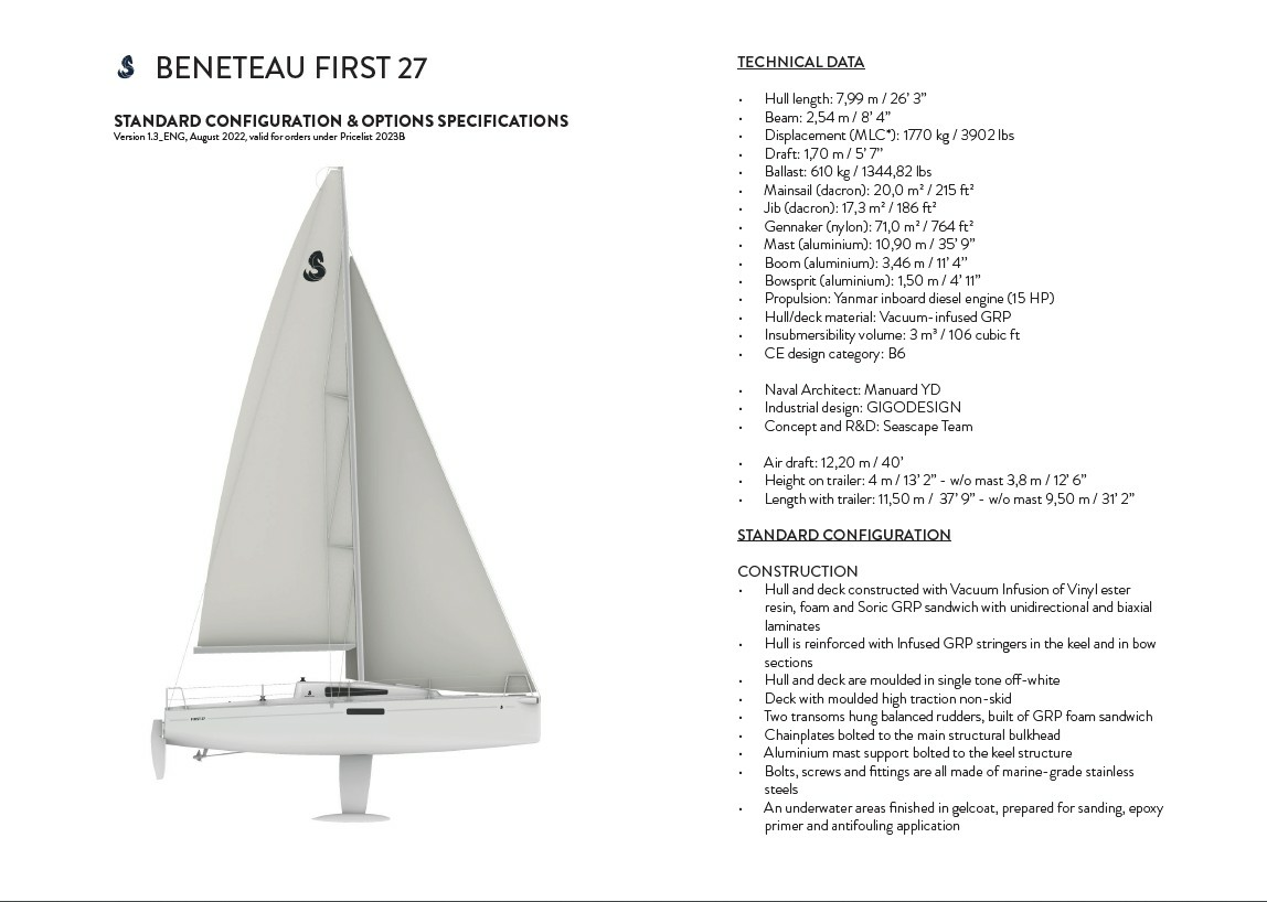 Kedi 27ft Beneteau Yacht For Sale