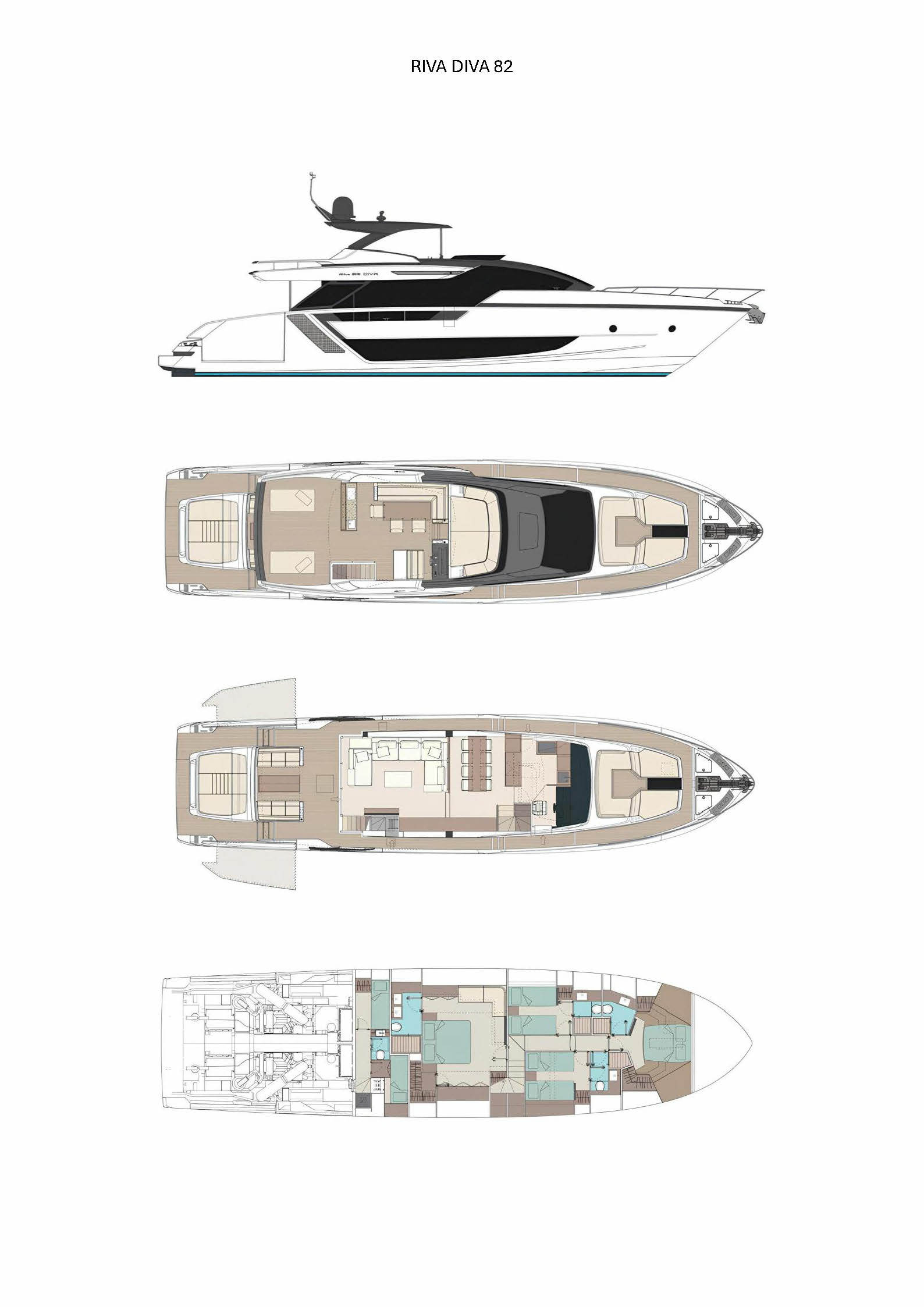 L AS BLEU 82ft Riva Yacht For Sale